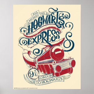 Poster Harry Potter| Typographie du Express de Hogwarts