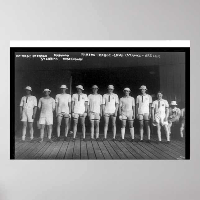 Poster Harvard Varsity Rowing Crew 1915 (Devant)