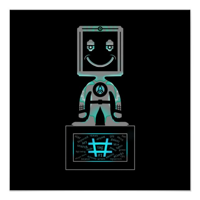 Poster Hash Tag Super héros (Devant)