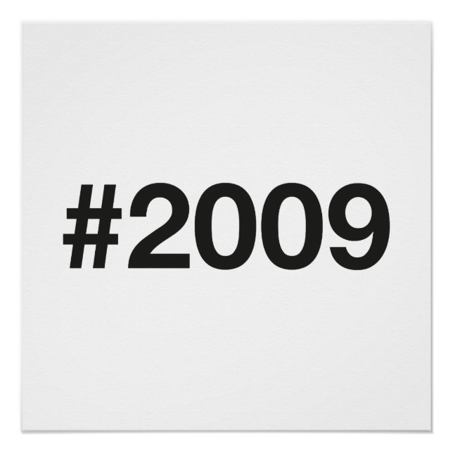 Poster Hashtag 2009 16 Anniversaire (Devant)