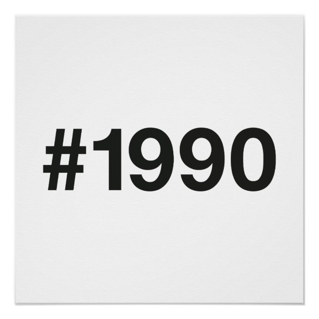 Poster Hashtag 35 Anniversaire 1990 (Devant)