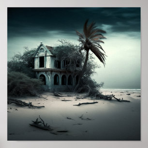 Poster 'Haunted Dumas Beach 1'