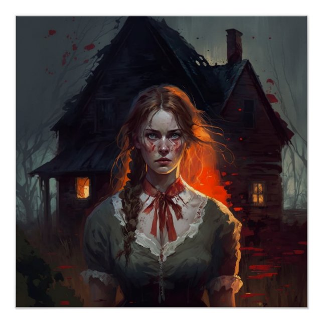 Poster Haunting house (Devant)