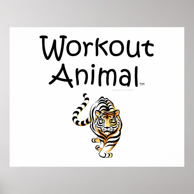 Poster HAUT de l'exercice animal (Devant)