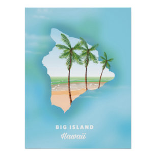 Poster Hawaï Grande île