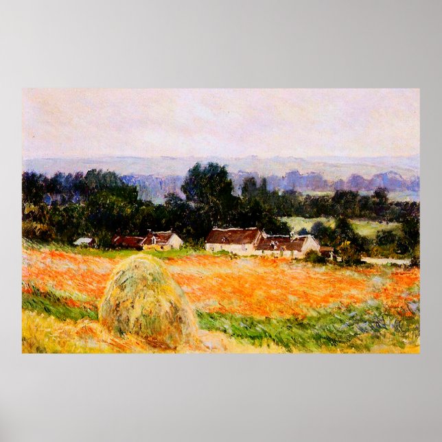 Poster Haystack at Giverny,1886 (Devant)