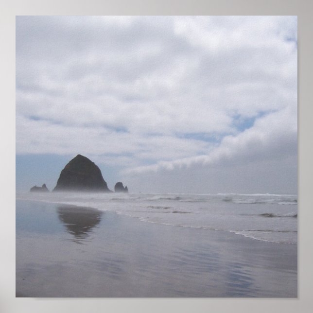 Poster Haystack Rock Beach (Devant)
