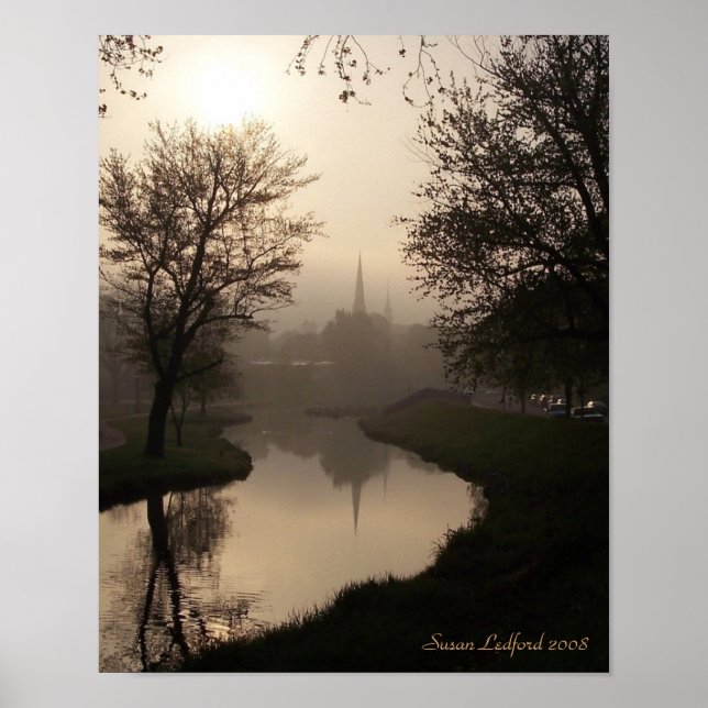Poster Hazy Summer Sunrise, Susan Ledford 2008 (Devant)