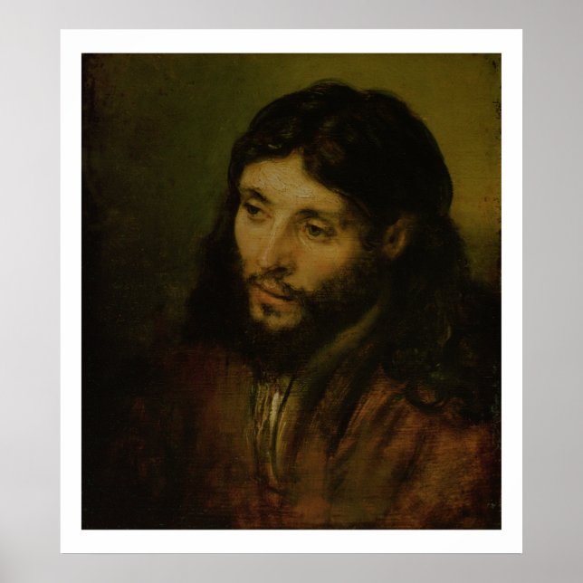 Poster Head of Christ, c.1648 (oil on canvas) (Devant)