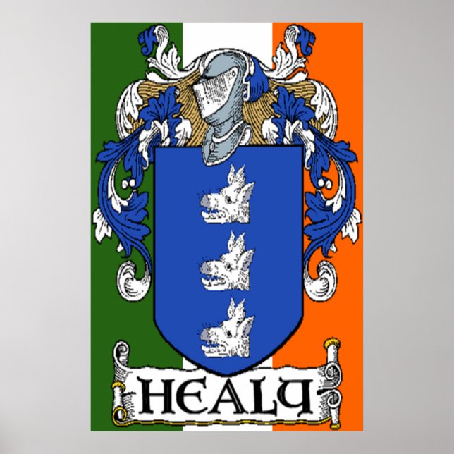Poster Healy Coat of Arms Print (Devant)