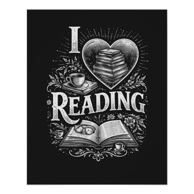 Poster Heart of a Book Lover (Devant)