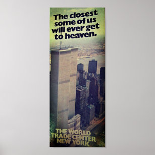 Poster "Heaven" du World Trade Center à mur Vintag