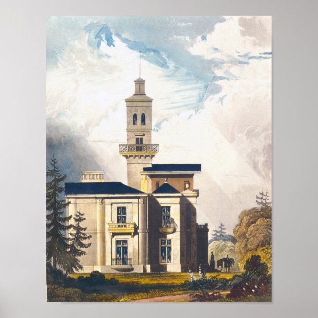 Poster Hébergement d'une villa italienne ou d'un pavillon (Devant)