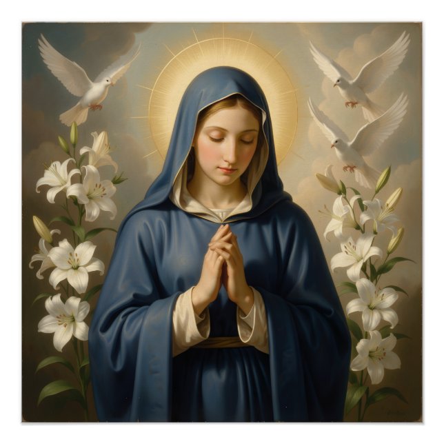 Poster Heilige Mutter Gottes – Göttliche Liebe & Schutz´7 (Devant)