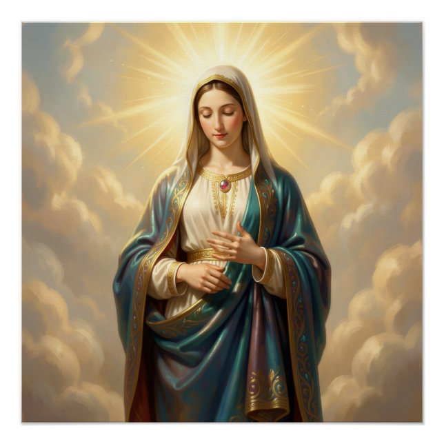 Poster Heilige Mutter Gottes – Göttliche Liebe & Schutz´9 (Devant)