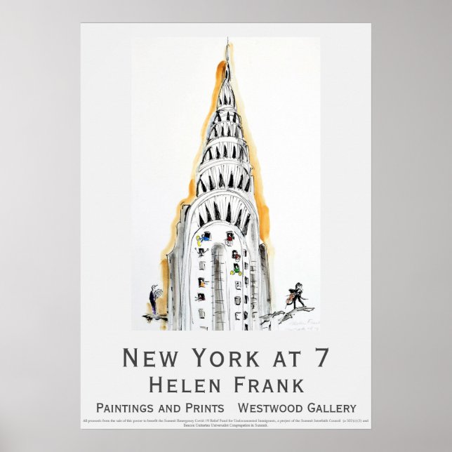 POSTER Helen Frank New York 7 Chrysler Building (Devant)