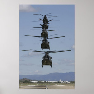 POSTER HÉLICOPTÈRE CH-47 CHINOOK