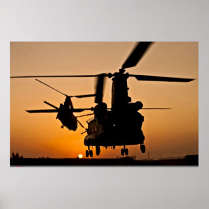 POSTER HÉLICOPTÈRE CH-47 CHINOOK