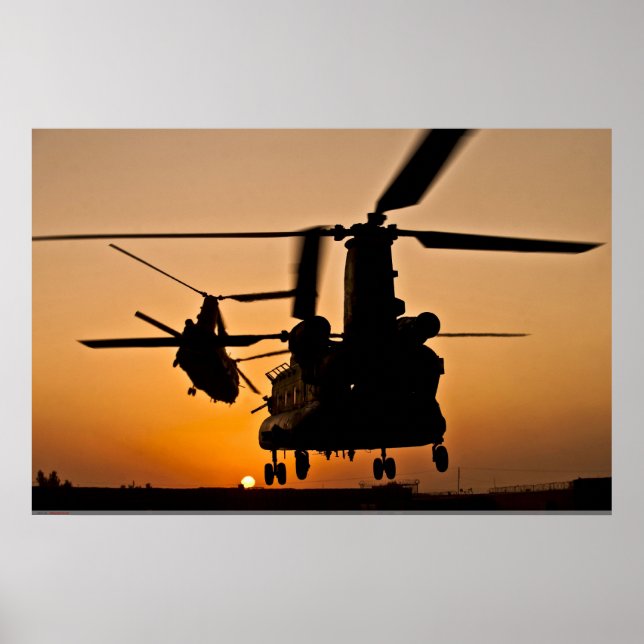 POSTER HÉLICOPTÈRE CH-47 CHINOOK (Devant)