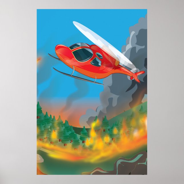 Poster Hélicoptère de secours (Devant)