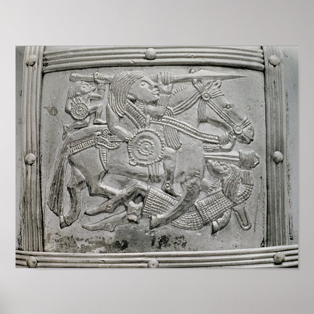 Poster Helmet fragment, from Sutton Hoo Treasure (Devant)