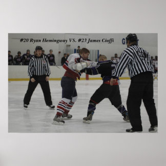 Poster Hemi, #20 Ryan Hemingway VS. #23 James Cioffi