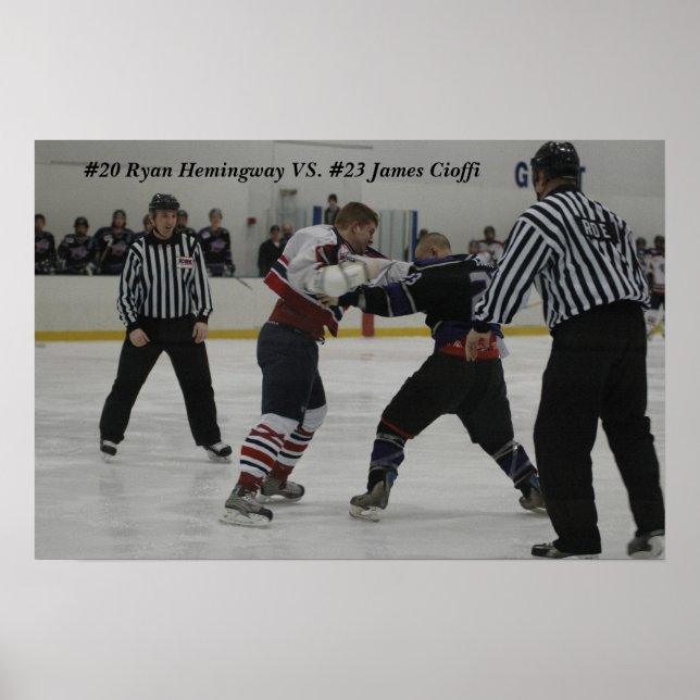 Poster Hemi, #20 Ryan Hemingway VS. #23 James Cioffi (Devant)