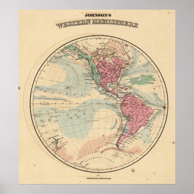 Poster Hémisphère occidental 14 (Devant)