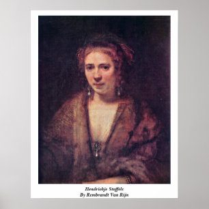 Poster Hendrickje Stoffels Par Rembrandt Van Rijn