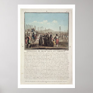 Poster Henri II (1519-59) reçoit les clés de Metz, Toul