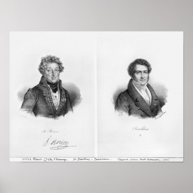 Poster Henri Montan Berton et François Adrien (Devant)