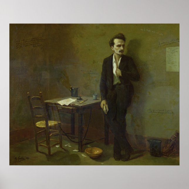 Poster Henri Rochefort à la prison de Mazas, 1871 (Devant)