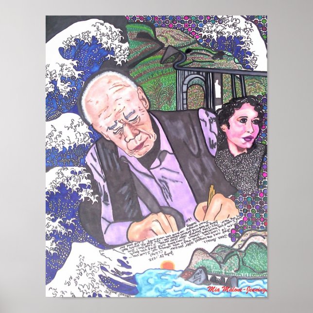 Poster Henry Miller, Anais Nin et Big Sur (Devant)