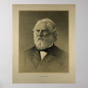 Poster Henry W. Longfellow Portrait (1888)