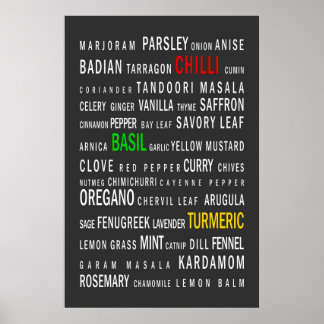 Poster Herbes et épices