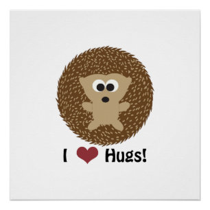 Poster Hérisson I Heart Hugs