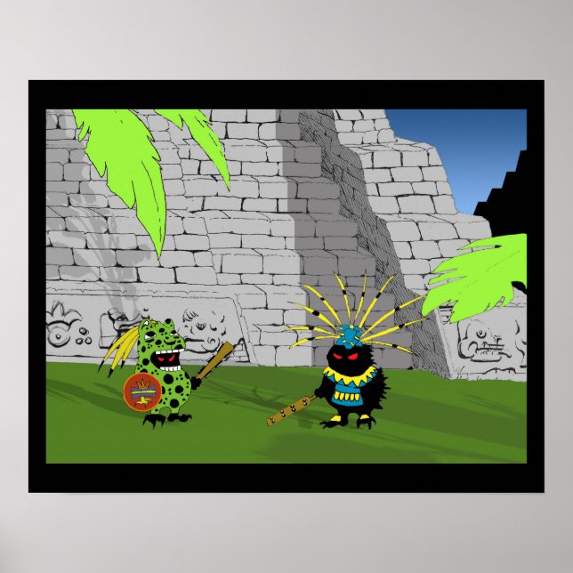 Poster Hérisson précolombien (Devant)