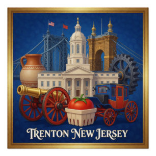 Poster Héritage industriel de Trenton New Jersey
