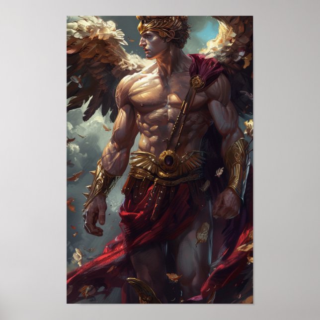Poster Hermes Mythologie avec une expression sans  (Devant)