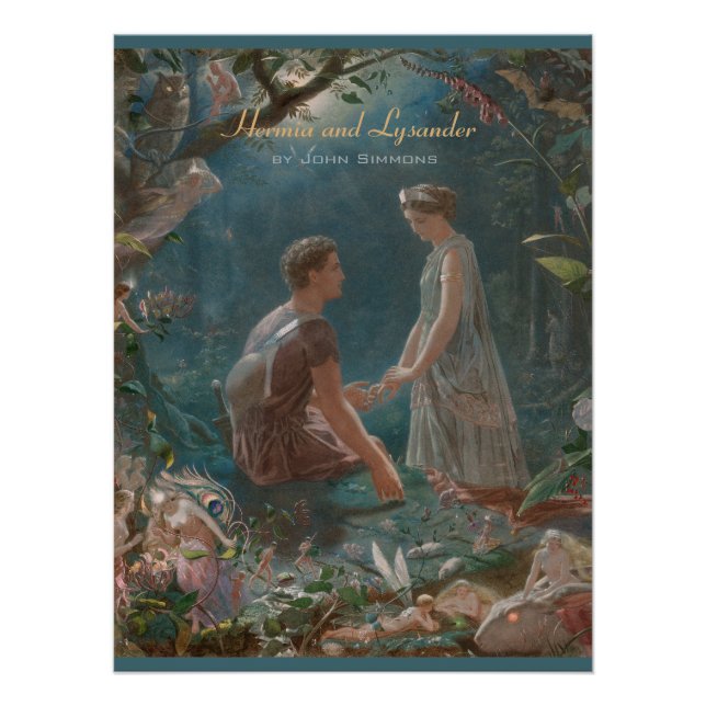 Poster Hermia et Lysander John Simmons Shakespeare (Devant)
