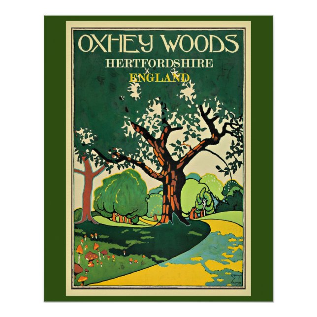 Poster Hertfordshire, Oxley Woods, Angleterre (Devant)