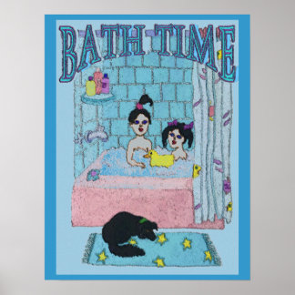 Poster Heure de bain Abstraite