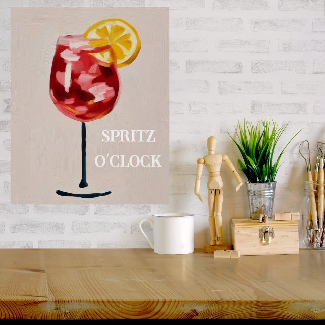 Poster Heureuse Heure de Cocktail Italien Abstrait Rétro  (Créateur téléchargé)