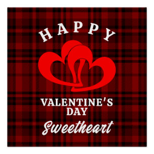 POSTER HEUREUSE SAINTE-VALENTIN SWEETHEART