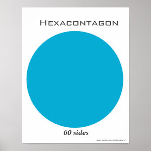 Poster Hexacontagon en Polygone