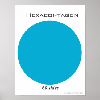 Poster Hexacontagon en Polygone