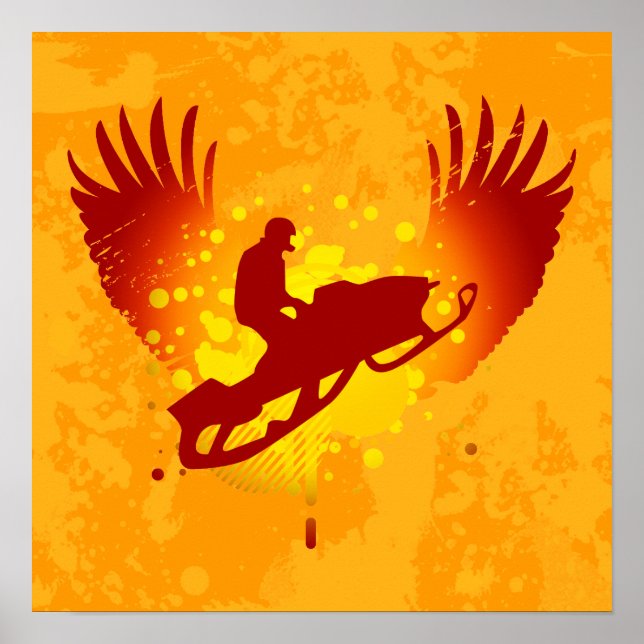 Poster hi-fi snowmobiling (Devant)