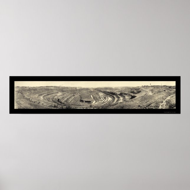 Poster Hibbing mine de fer MN Photo 1902 (Devant)