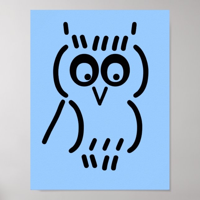 Poster Hibou ASCII (Devant)