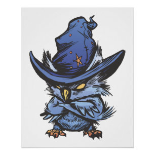 Poster hibou d'Halloween